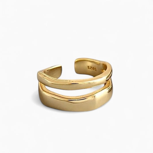 Doppelter Ring Gold