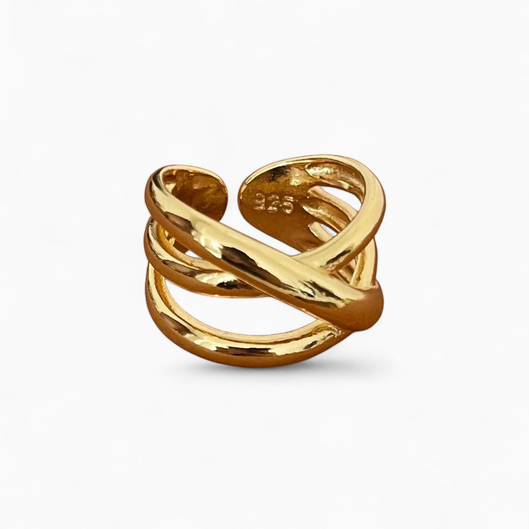 Geschwungener Ring Gold